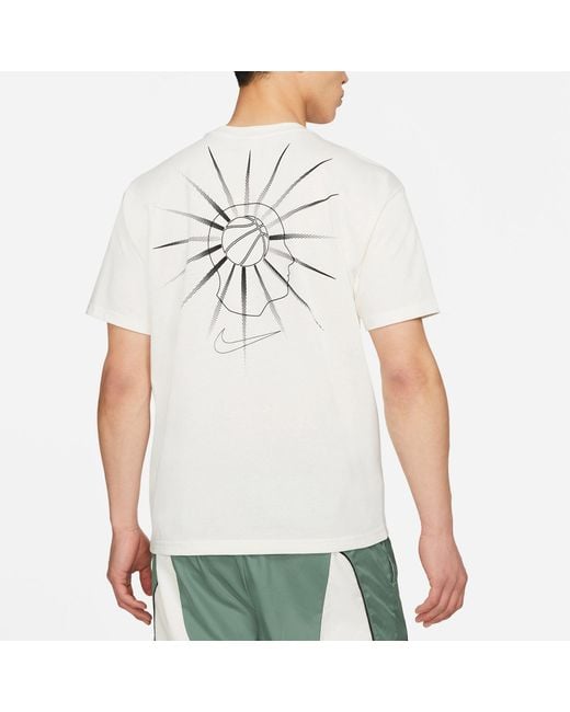 Nike Natural Basketball Sports Round Neck Short Sleeve Creamy for men