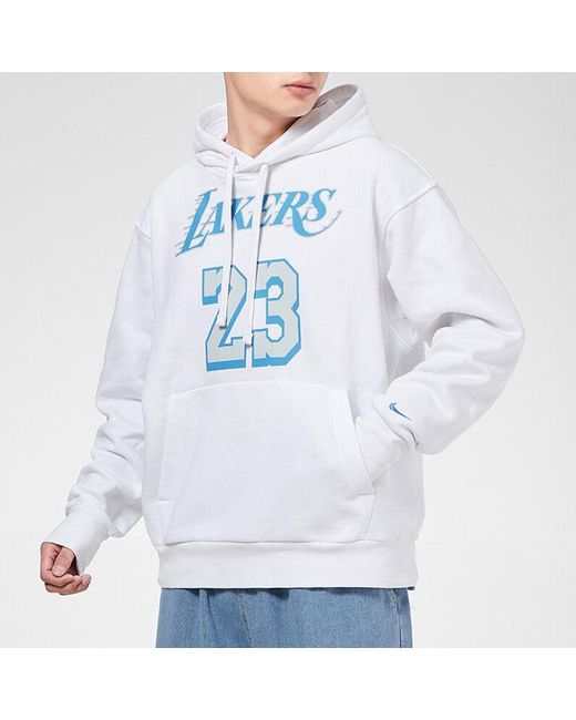 Nike White City Edition Nba Los Angeles Lakers Printing Fleece for men