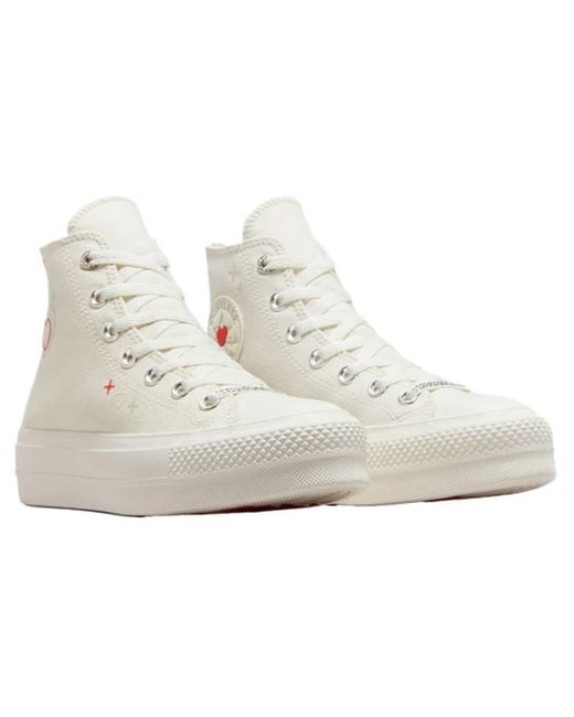 Converse White (Wmns) Chuck Taylor All Star Lift Platform Y2K Heart High Top Fever Dream'