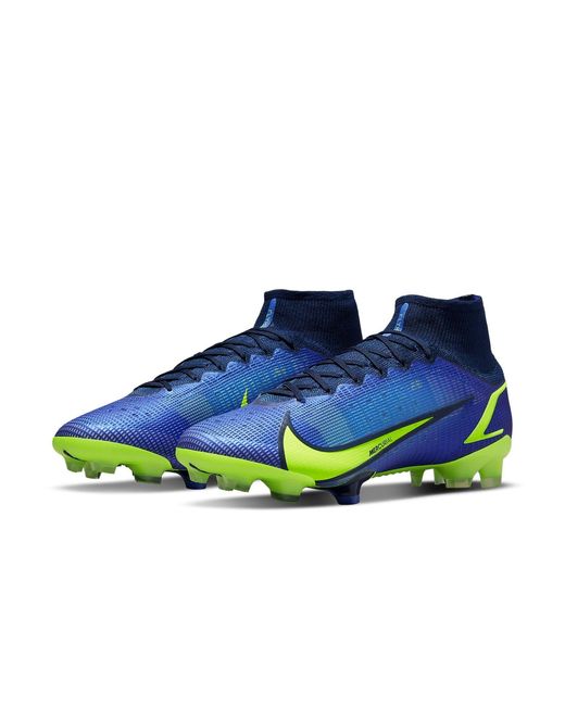 Nike Blue Mercurial Superfly 8 Elite Fg 'Recharge Pack' for men