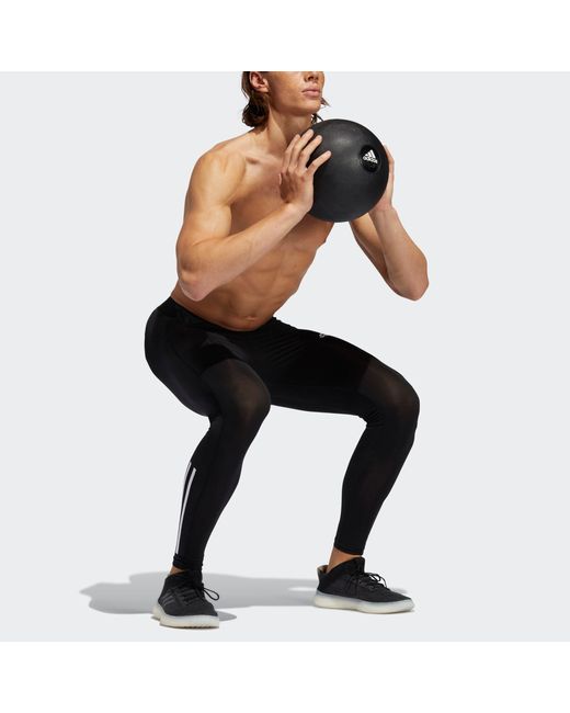 Adidas Black Tf Turf Lt 3S Leisure Sports Tight Fitness Pants for men