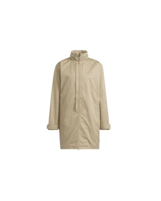 Adidas Blue Originals Mr Parka Detachable Contrasting Colors Vest Mid-Length Hooded Logo Jacket for men