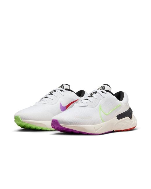 Nike White Renew Run 4 Se Neon' for men
