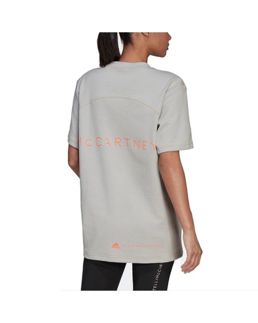 Adidas Gray (Wmns) By Stella Mccartney Logo T-Shirt