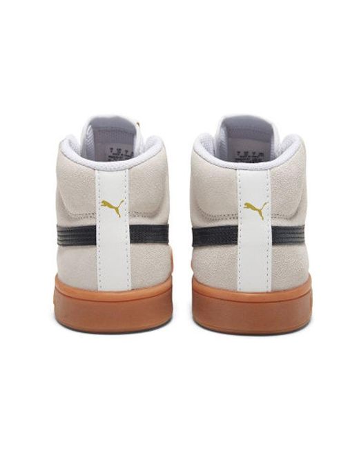 PUMA White Smash V2 Mid Sd
