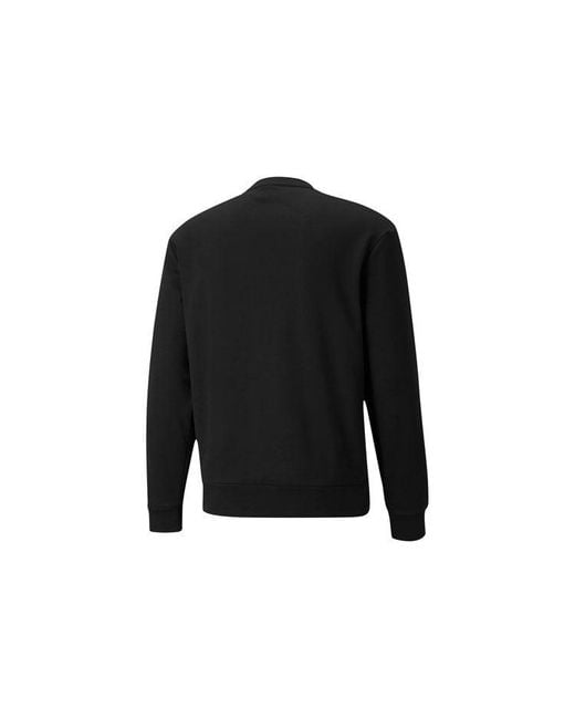 PUMA Black Winterized Crew Logo for men