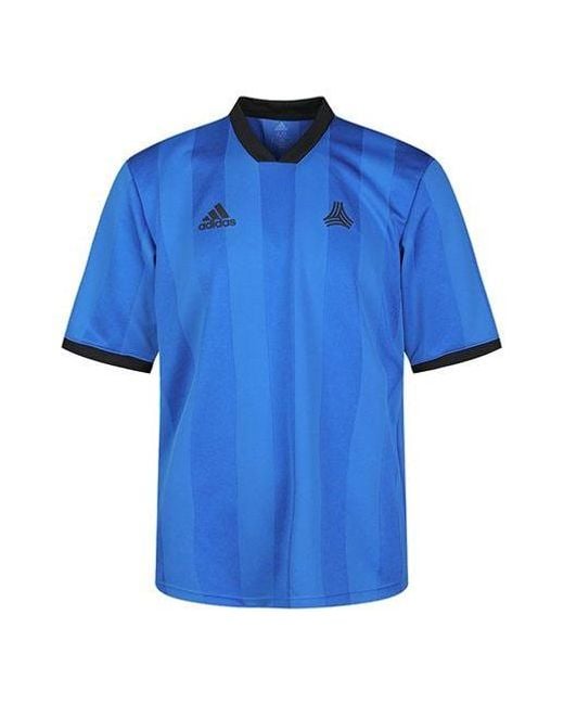 Adidas Blue Soccer/Football Sports Round Neck Short Sleeve Jersey for men