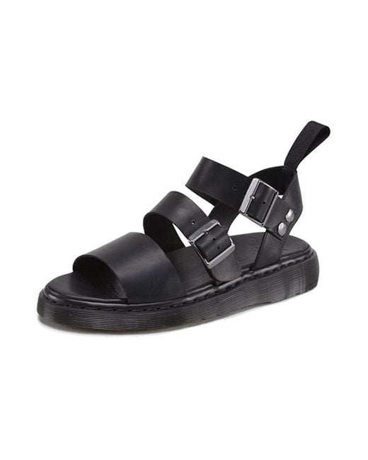 Dr. Martens Blue Gryphon Brando Leather Gladiator Sandals