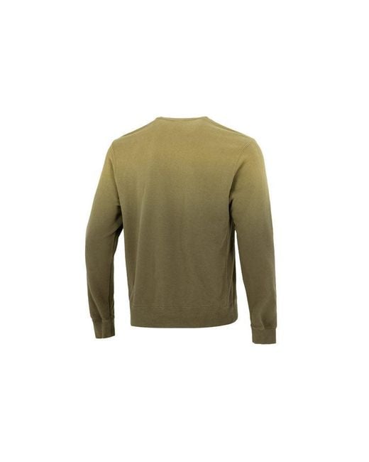 Nike Green Gradient Logo Casual Loose Long Sleeves Pullover Round Neck Dark for men