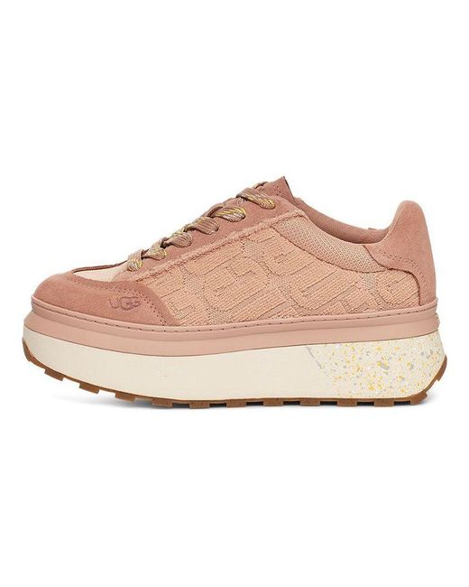 UGG Marin Lace Logo Sneaker in Natural Lyst