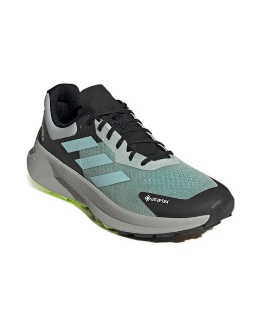 Adidas Blue Terrex Soulstride Flow Gtx Shoes 'Wonder Aqua Lucid Lemon' for men
