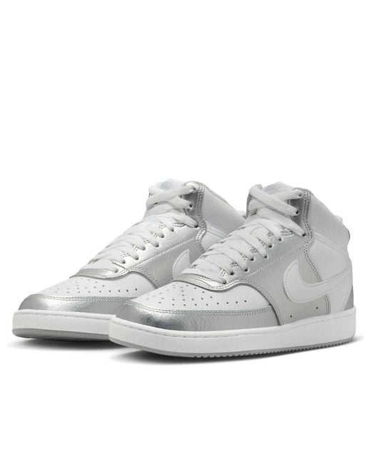 Nike White (Wmns) Court Vision Mid