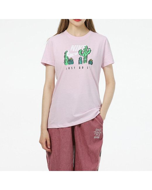 Nike Pink (Wmns) As W Sportswear Tee Summer 1 Regal