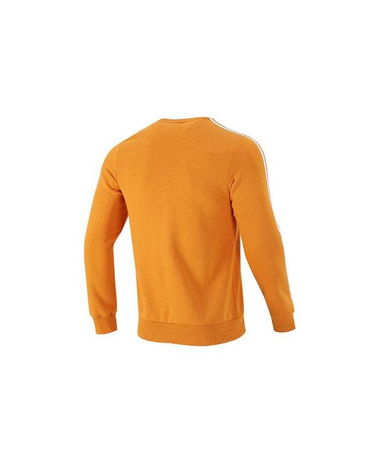 Adidas Orange 3S Fl Swt Round Neck Long Sleeves for men