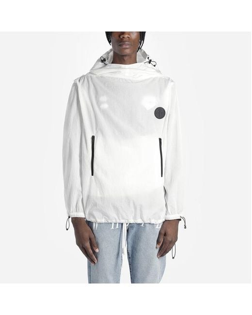 Off-White c/o Virgil Abloh Black Fw19 Printing Pullover Hooded Jacket for men