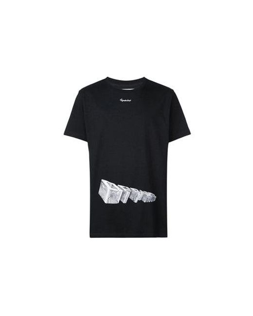 Off-White c/o Virgil Abloh Black 3D Printing Cotton Short Sleeve for men