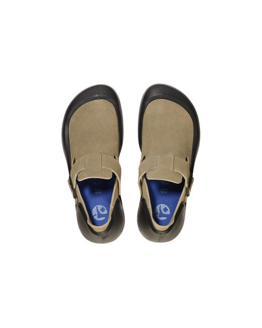 Birkenstock Brown Reykjavik Nubuk Leather Shoes 'Taupe' for men