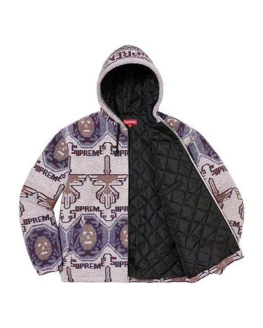 Supreme Purple Woven Hooded Jacket for men