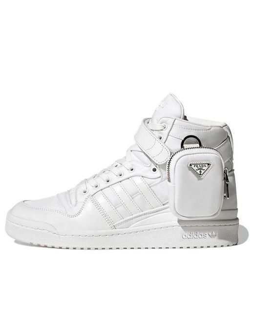 Adidas White X Prada Forum High Re-Nylon for men