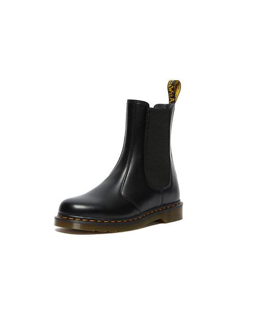 Dr. Martens Black (Wmns) 2976 Hi Smooth Leather Chelsea Boots