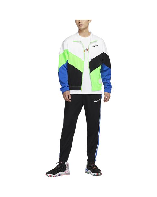 Nike Green Contrasting Colors Logo Athleisure Casual Sports Loose Jacket for men
