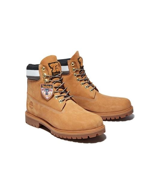 Timberland Brown Heritage 6 Inch Waterproof Boot 'Wheat Nubuck With' for men