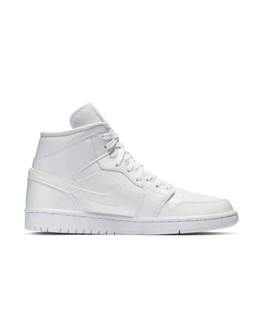 Nike White (Wmns) 1 Mid Patent 'Triple'