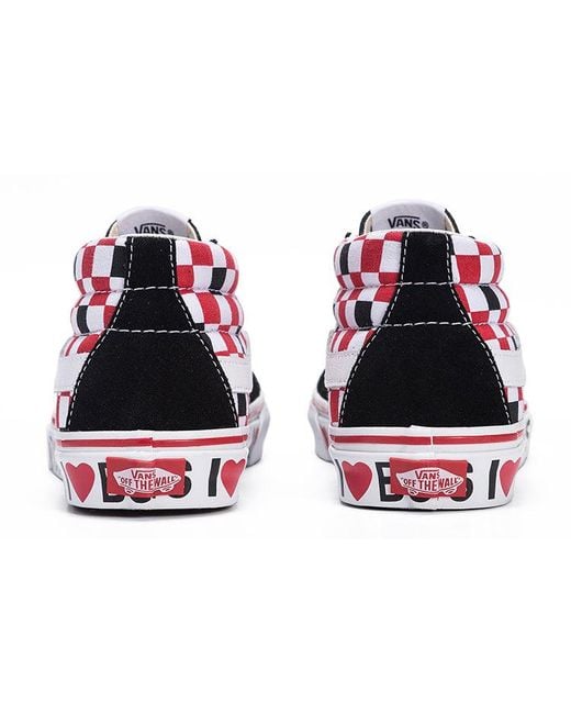 Vans White Sk8-Mid 'Checkerboard for men