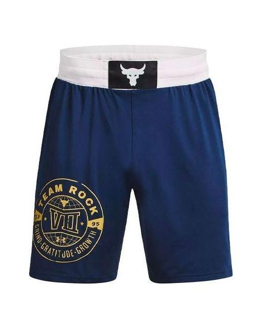 Under Armour Blue Project Rock Training Boxing Shorts for men