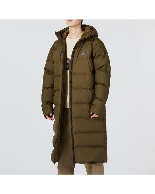 PUMA Green Hooded Down Coat Jacket for men