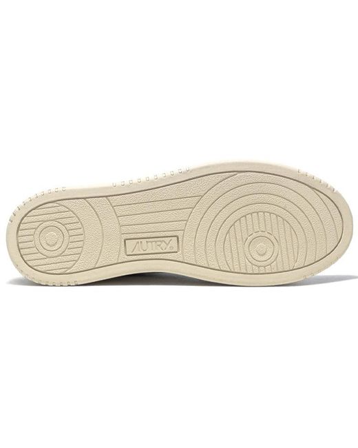 Autry White (Wmns) Medalist Low Leather And Suede And Embroidered Logo'