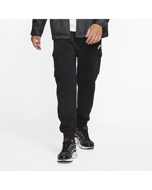 Nike Black Nsw Club Cargo Joggers for men