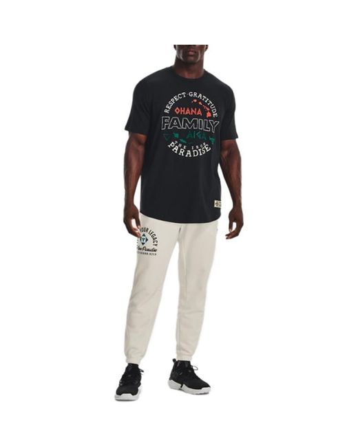 Under Armour Black Project Rock Family T-Shirt for men