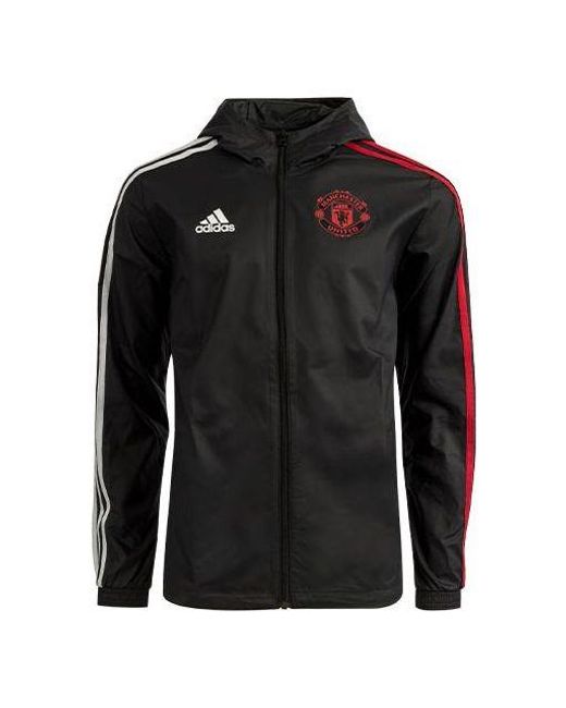Adidas Black Manchester United Soccer/Football Sports Jacket for men