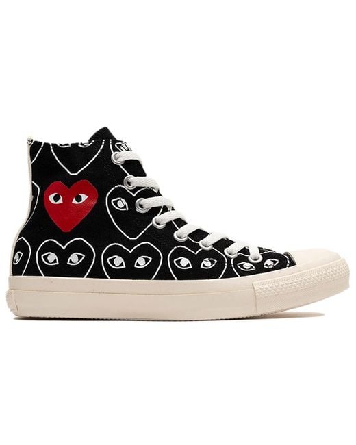 Converse Black X Comme Des Garcons Play Chuck 70 Hi Heart Print 1Cl704 for men