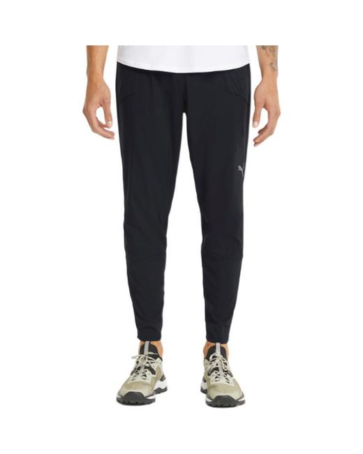 PUMA Black Run Tapered Woven Pant for men