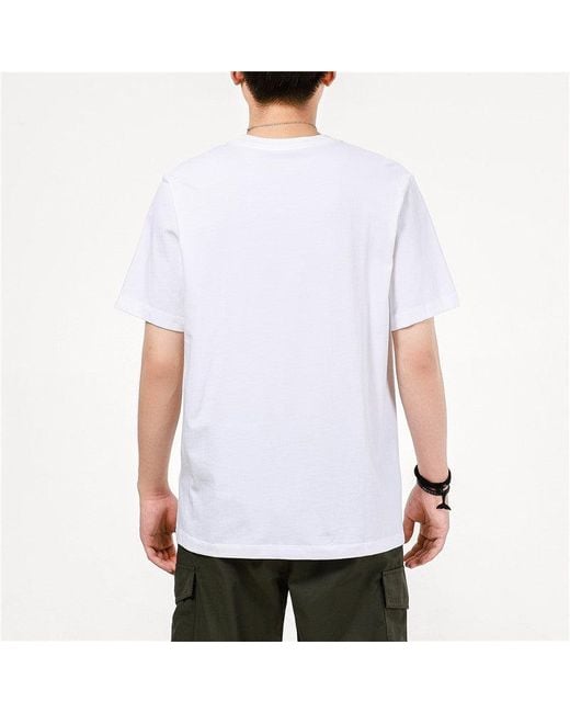 Nike White Printing Sports Breathable Round Neck Short Sleeve T-Shirt for men