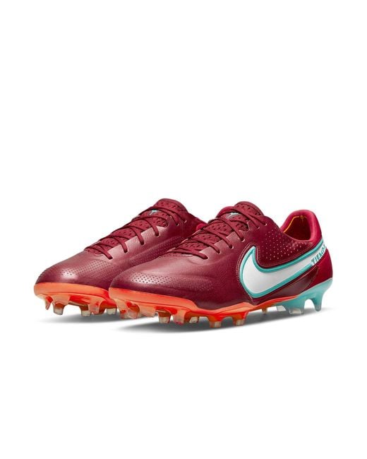 Nike Red Tiempo Legend 9 Elite Fg 'Team Mystic Hibiscus' for men