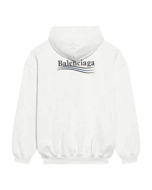 Balenciaga White (Wmns) Fw21 Political Campaign Printing Hoodie
