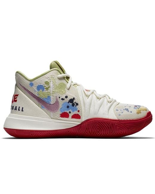 Nike White Bandulu X Kyrie 5 Ep 'Embroidered Splatters' for men