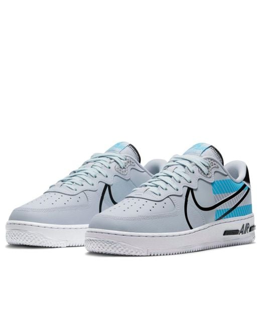 Nike Blue X 3M Air Force 1 React Lx 'Pure Platinum Baltic' for men