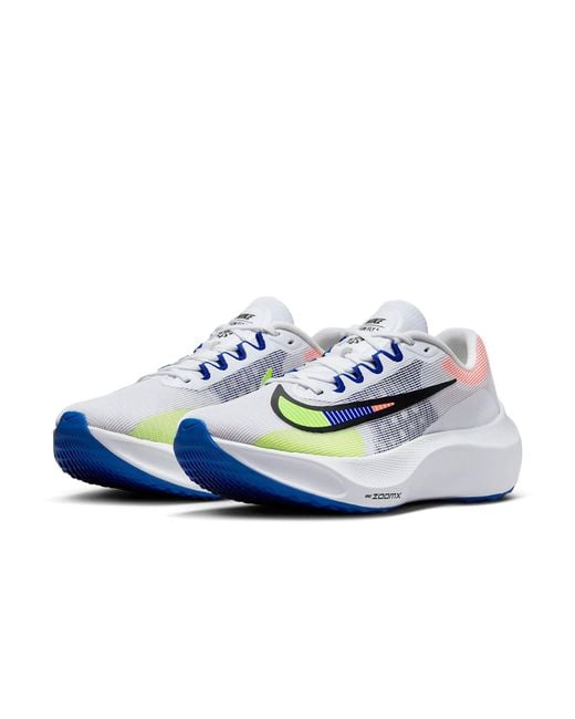 Nike White Zoom Fly 5 Premium Racer Volt' for men
