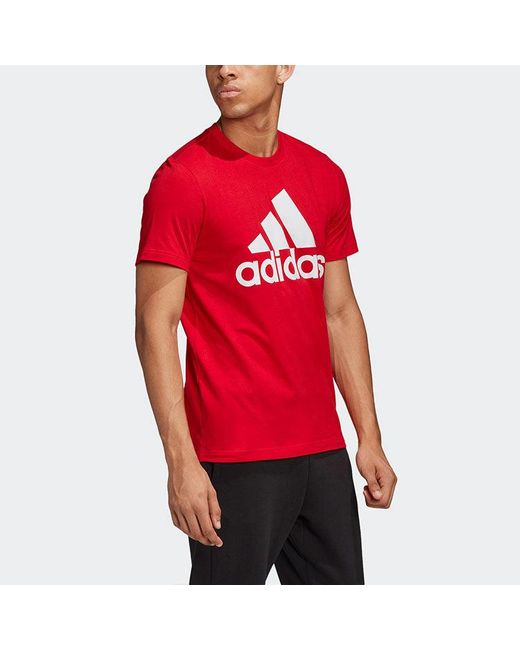 Adidas Red Must Haves Badge Of Sport T-shirt for men