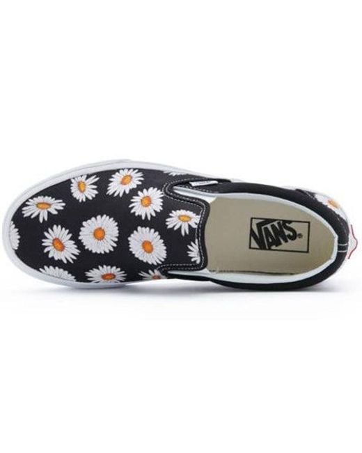 Vans Blue Daisy Slip-On 2019Ss Flower Patterns Street Style And for men