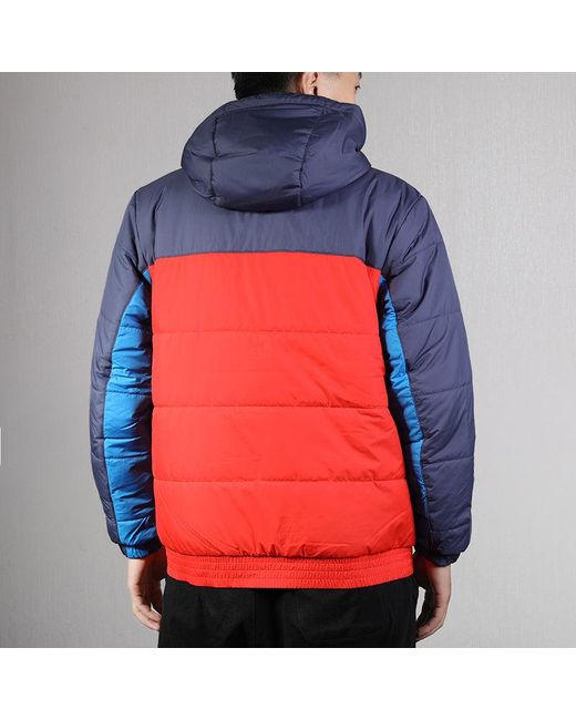 Nike Blue Colorblock Casual Sports Stay Warm Windproof Fleece Inner Lining Hooded for men