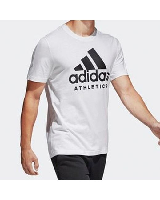 Adidas White Training Round Neck Pullover Short Sleeve for men