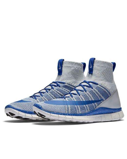 Nike Blue Free Flyknit Mercurial 'Wolf Game Royal' for men