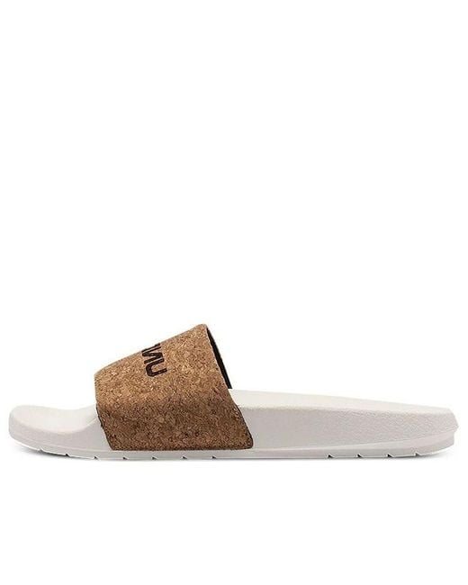 Under Armour Brown Core Remix Slippers for men