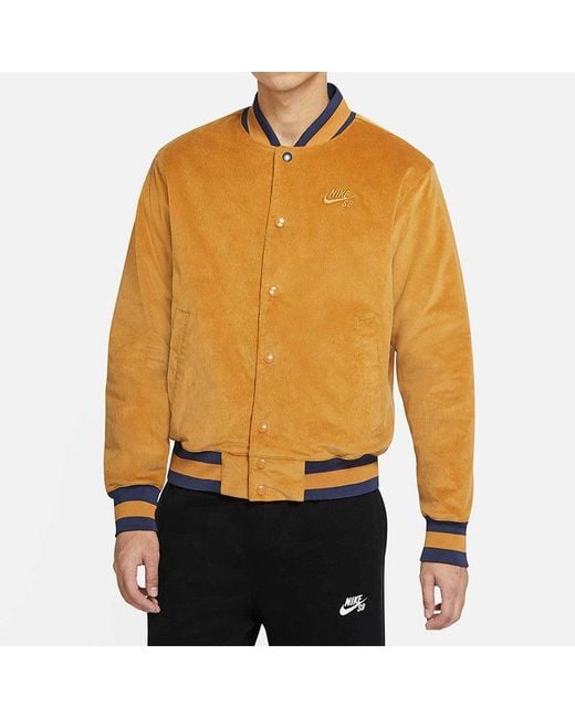 Nike Yellow Corduroy Skateboard Sports Jacket for men