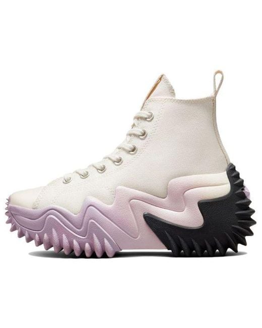 Converse White Run Star Motion Platform Ombre 'Egret Pale Amethyst'